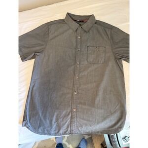 The North Face Mens Gray Short Sleeve Button Up Shirt L G
